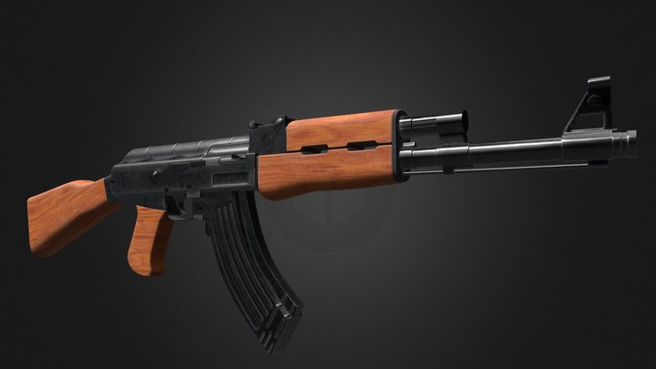 [Maya] Ak-47 3D Model