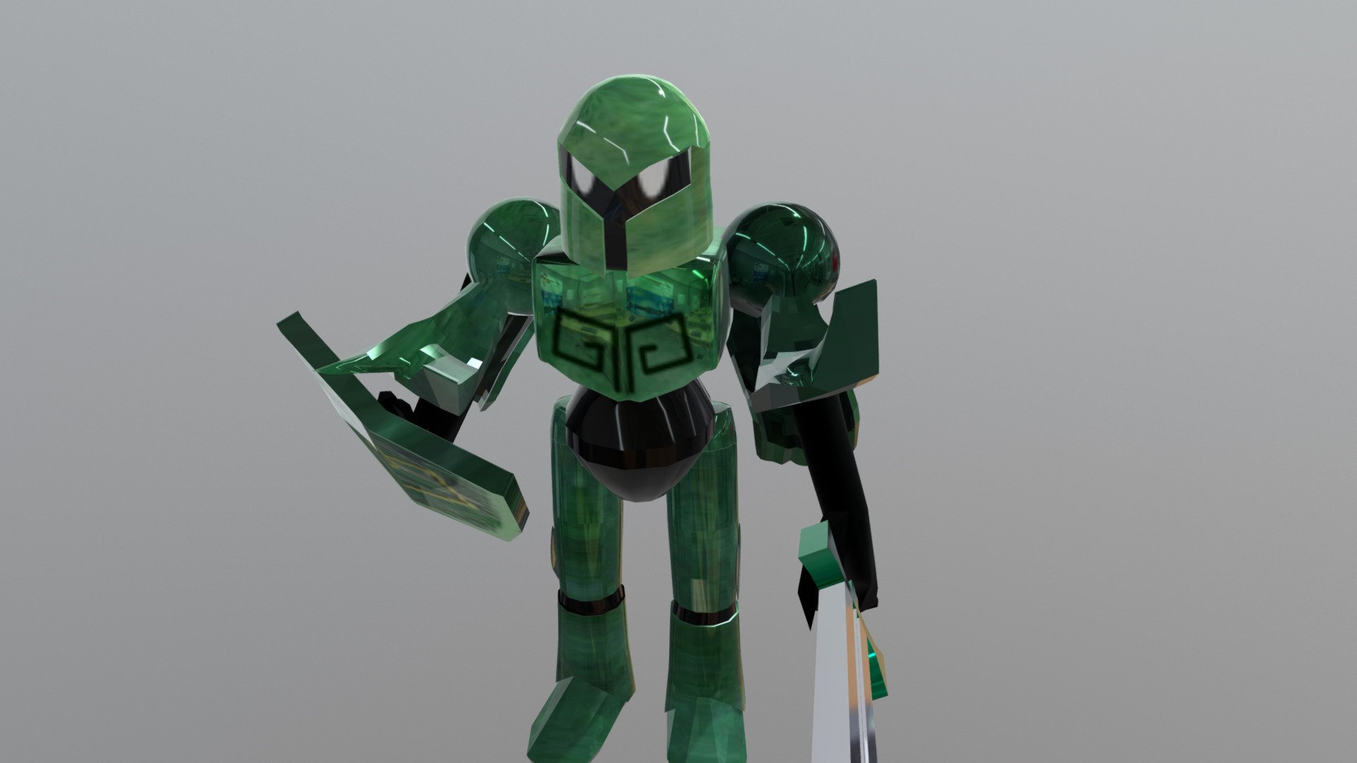 number 1 knight lowpoly