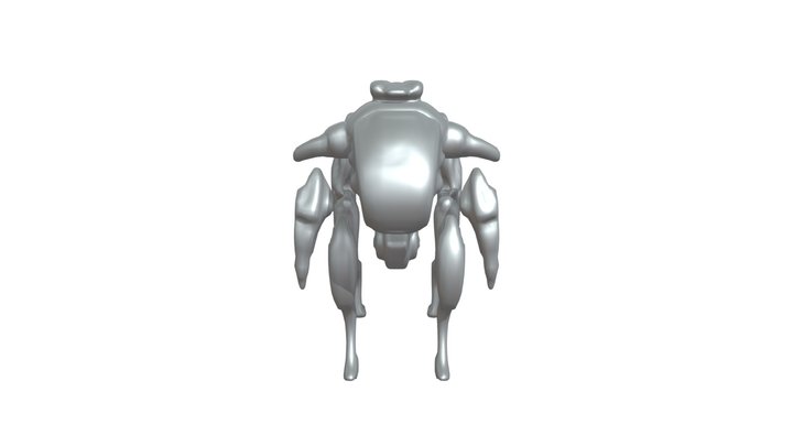 Battle-ready mech with quadrupedal stance 3D Model