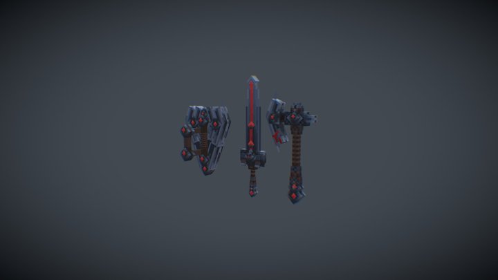 Gladiator weapons 3D Model