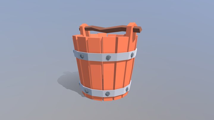 Lowpoly Bucket 3D Model