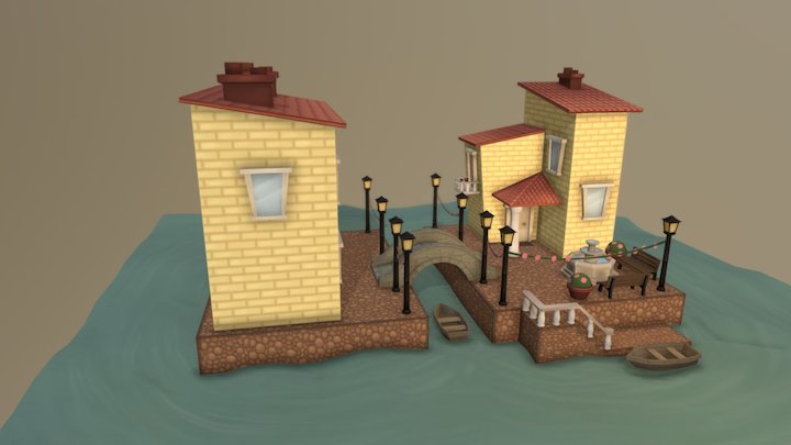 Low Poly Environment 3D Model