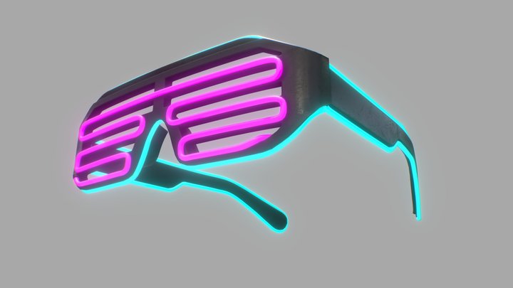 Neon Party Glasses – Free 3D Model STL