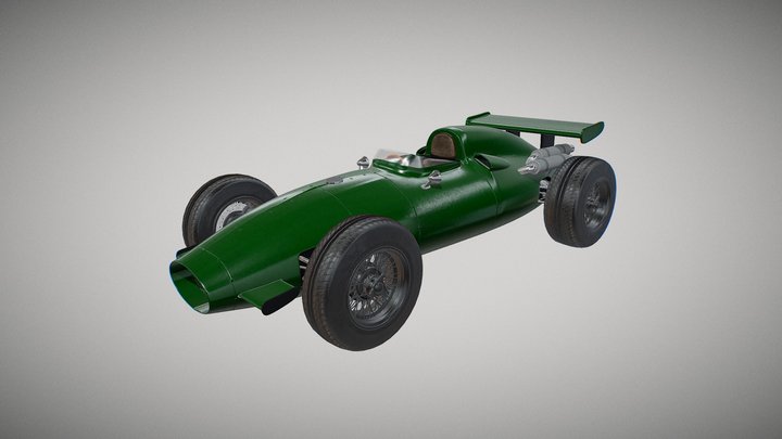 Vintage F1 Car Concept 3D Model