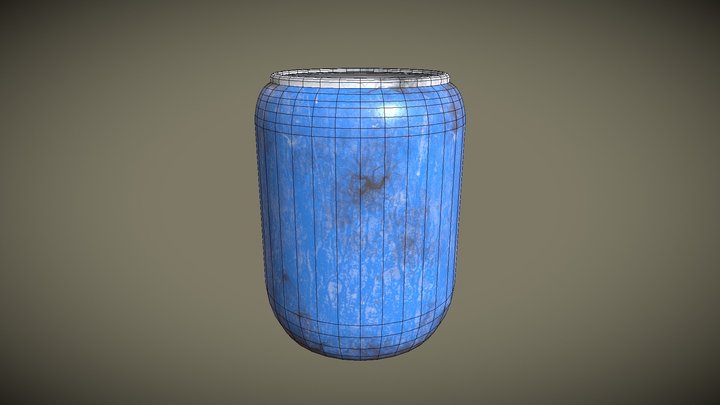 Water Barrel 3D Model