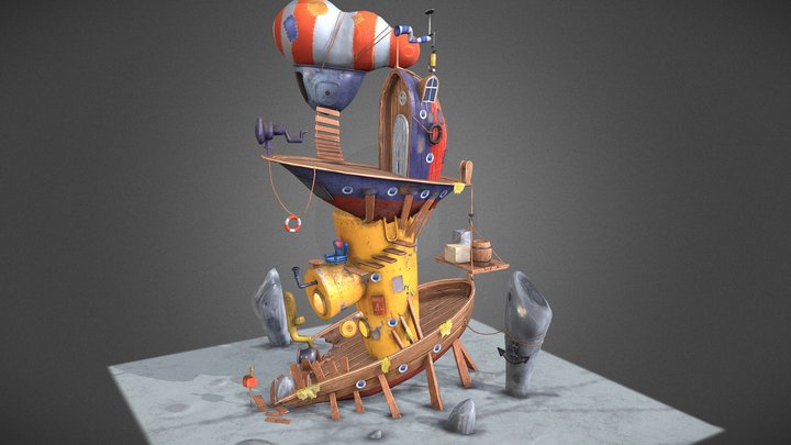 Ship cottage 3D Model