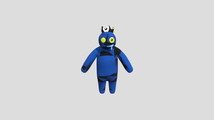 Blue-from-rainbow-friends-with anamashon 3D Model