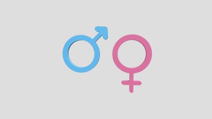 Gender Symbols 3D Model