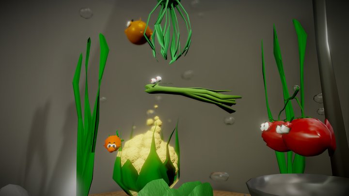 Veggie Fish Tank 3D Model