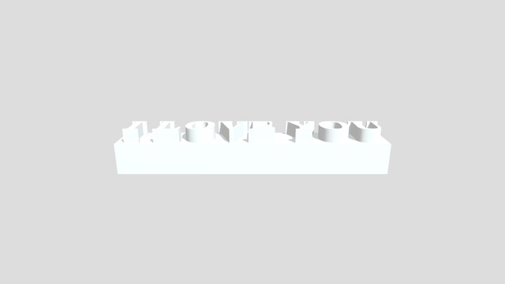 Seni Seviyorum Yazılı Tablo 3D Model