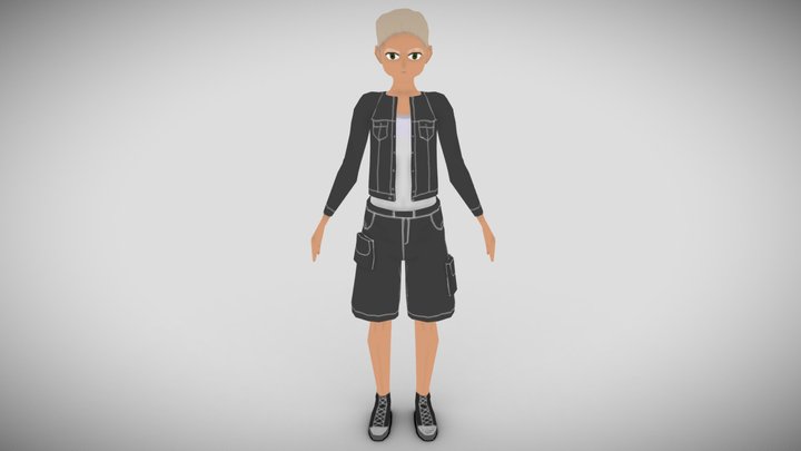 Lowpoly casual boy - Game character 3D Model