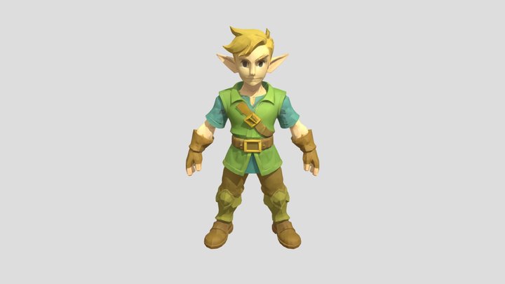 Elf-like adventurer in fantasy costume 3D Model