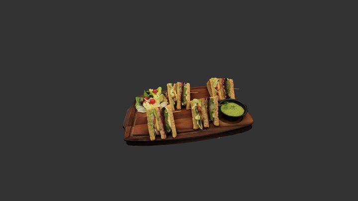 Pesto Sandwich 3D Model