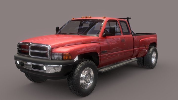 1994 Dodge Ram 3500 Dually 3D Model