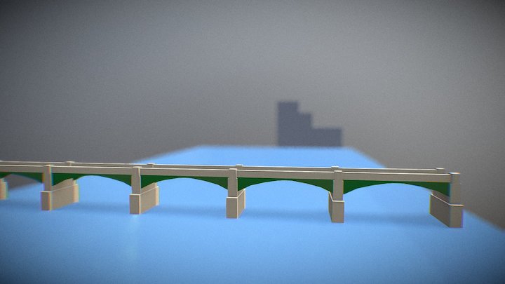 train bridge water speed model 3D Model