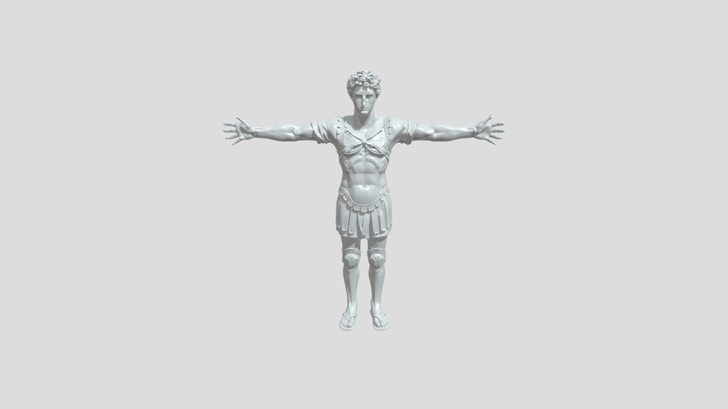 Ancient Greek armored male statue