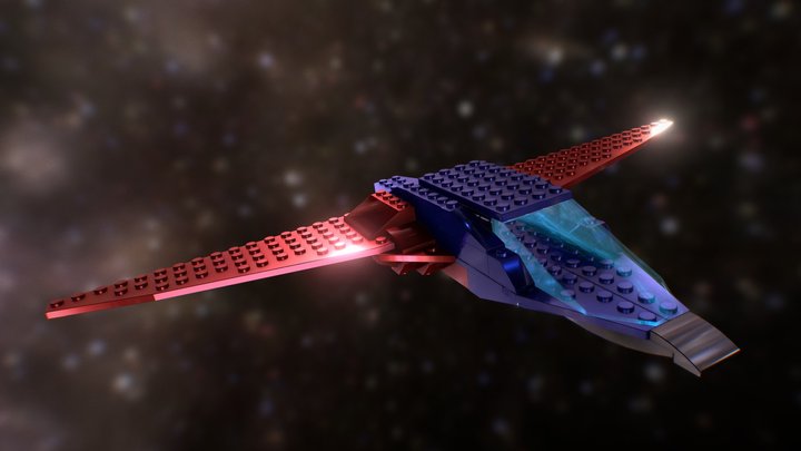 lego spaceship 3D Model