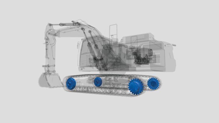 Bearing of Excavator 3D Model