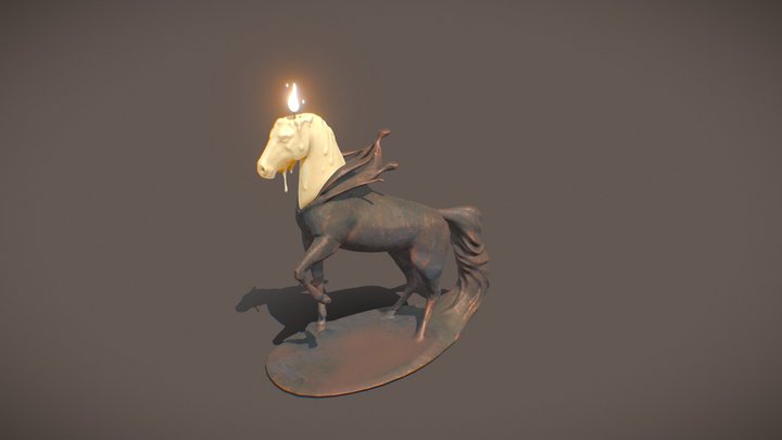 Candle Horse 3D Model