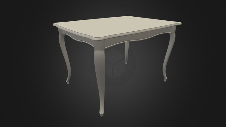 Classic Dining Table 3D Model