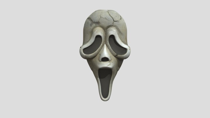 Ghostface Aged Mask 3D Model