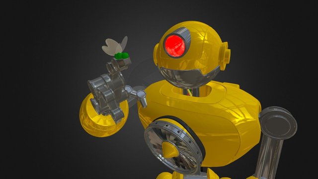 The Robot and The Butterfly 3D Model