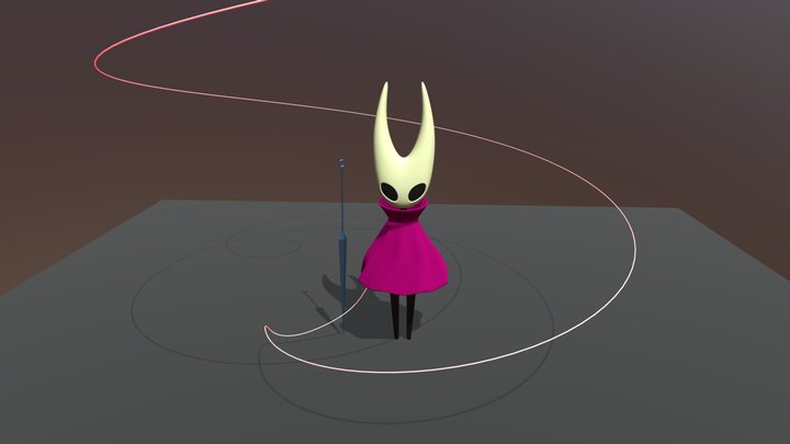 Cute Horned Girl – Stylized Fantasy Character 3D Model