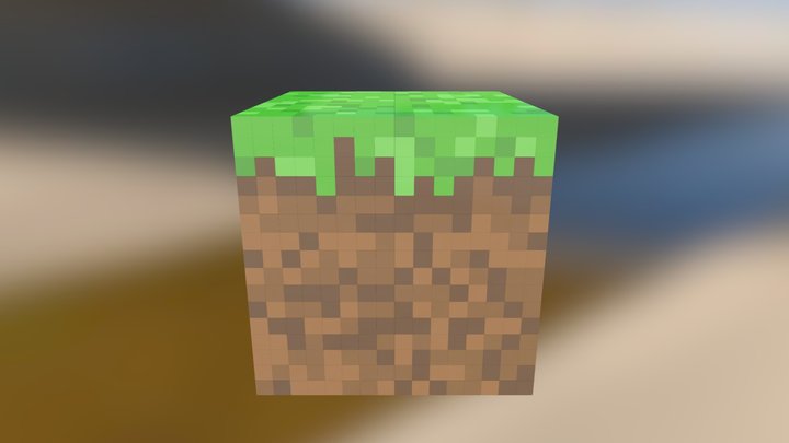 Minecraft Voxel Cube 3D Model