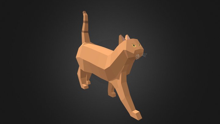 Low Poly Cat 3D Model