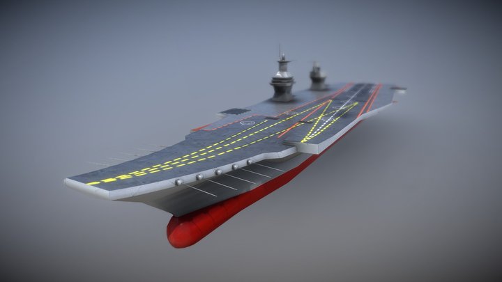 Project 23000 Shtorm Aircraft Carrier 3D Model