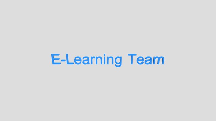 Elearning Text 3D Model