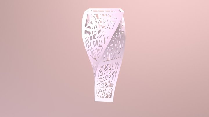 Voronoi Twisted Vase 3D Model