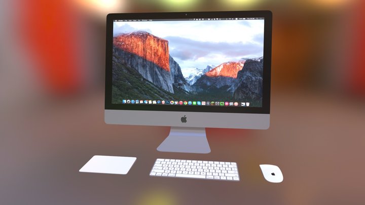 iMac 2015 Retina 5K 27-inch 3d Model 3D Model
