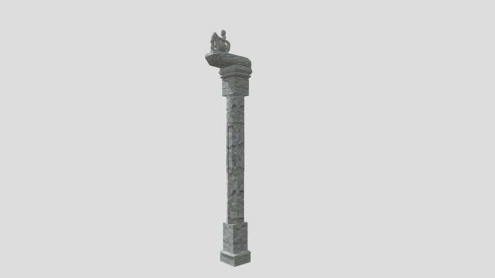 Indian Temple Pillar 3D Model