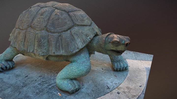 Turtle at fountain in Foligno by Ivan Theimer 3D Model