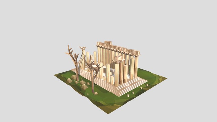 Temple ruins 3D Model