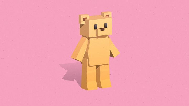Cubed Bear 3D Model