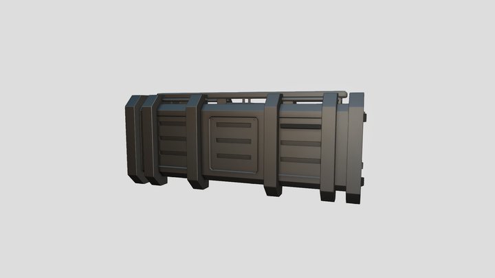 metal container untextured 3D Model