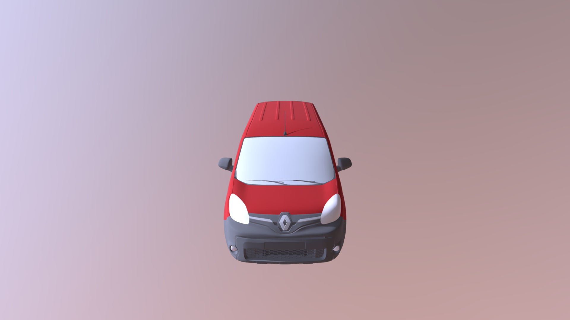 3D model Renault Kangoo Maxi Van 2017 L3 2017 Fbx - This is a 3D model of the Renault Kangoo Maxi Van 2017 L3 2017 Fbx. The 3D model is about a red car with a white top.