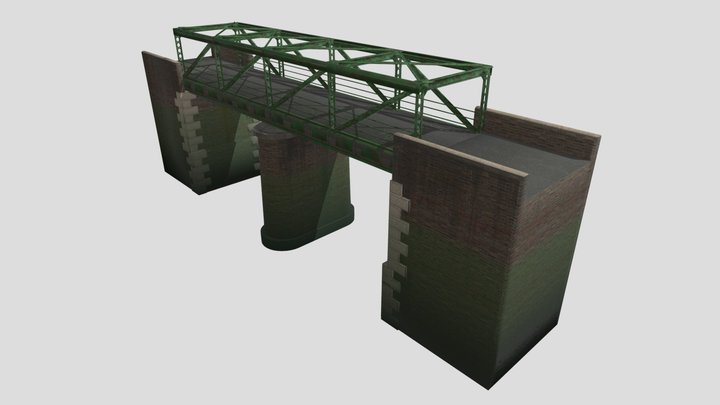Industrial Eiffel style bridge 3D Model