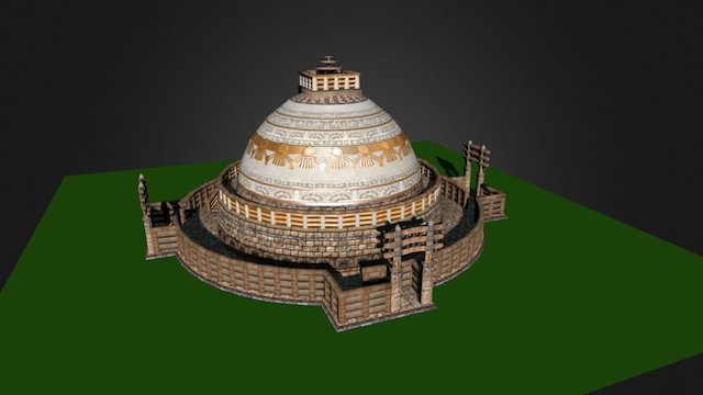 Mauryan Great Stupa 3D Model