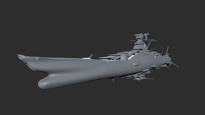 Space Battleship Yamato 3D Model
