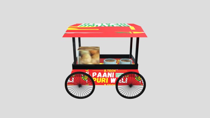 Pani Puri Thela 3D Model