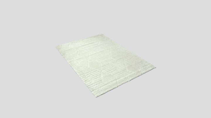 Descanso 5X7 Off White Shag Rug 3D Model