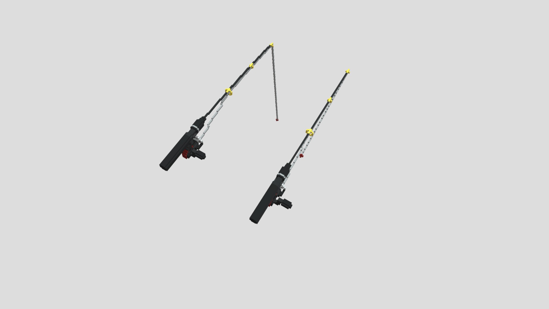 3D model Modern Fishing Rod -128- [PAID] - This is a 3D model of the Modern Fishing Rod -128- [PAID]. The 3D model is about two airplanes in the sky.