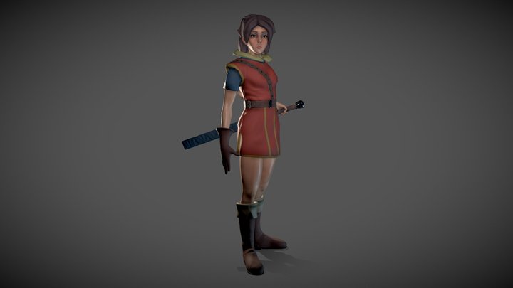 Fantasy/Squire(female) 3D Model
