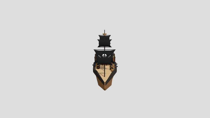 Pirate Ship - Low Poly 3D Model