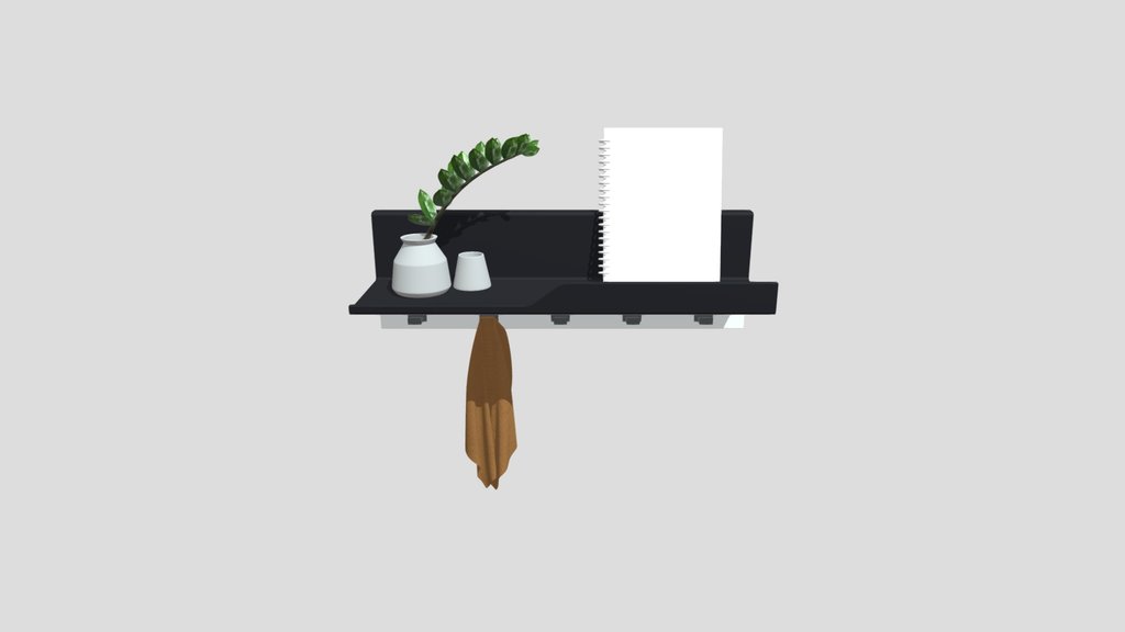 Modern Wall Shelf With Hanger