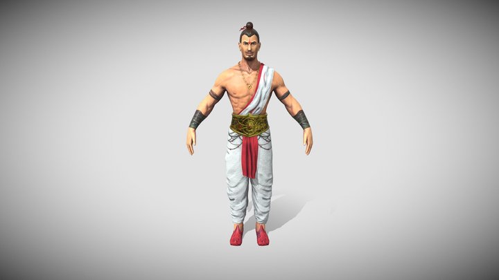 Indian Warrior 3D Model