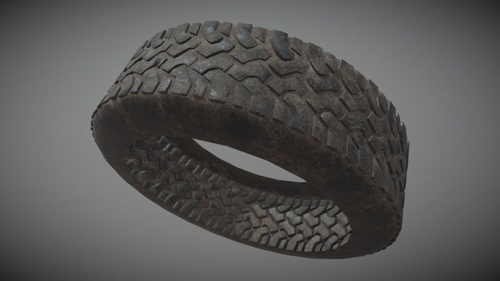 Dirty Tyre 3D Model